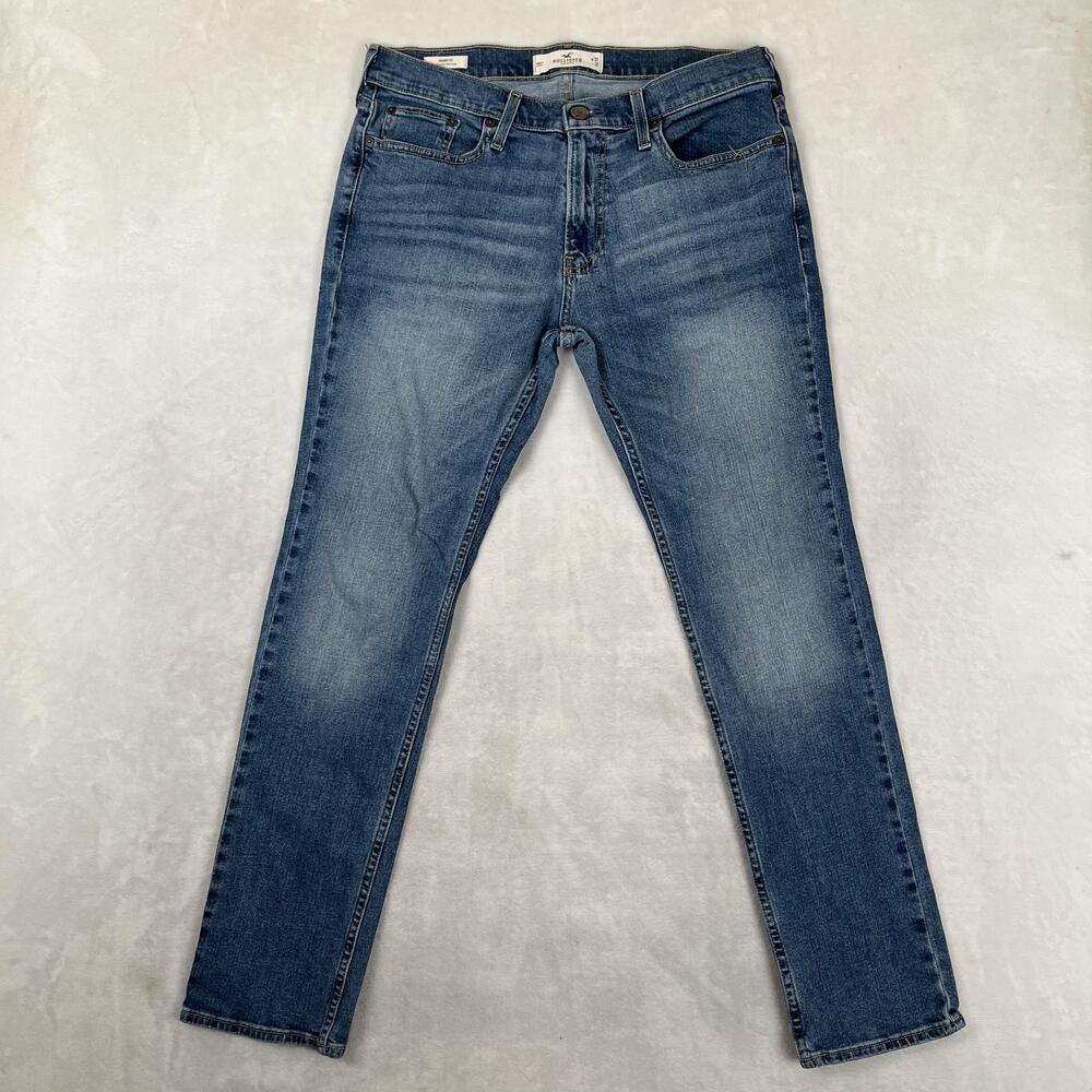 Hollister Jeans Mens 32x32 Blue Skinny Fit Epic Flex Stretch Denim Medium Wash